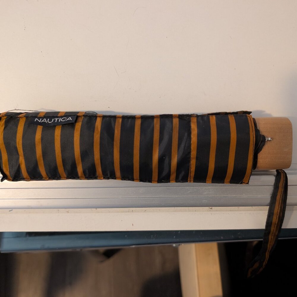 Striped Nautica Compact Umbrella